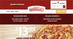 Desktop Screenshot of marcellospizzapasta.com